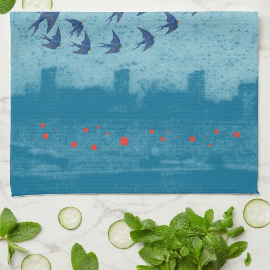 West Reservoir theedoek (Gevouwen)