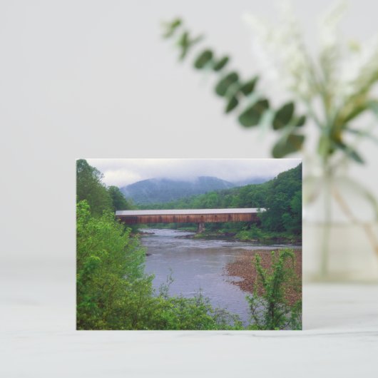 West River Covered Bridge Dummerston VT Briefkaart (Staand voorkant)