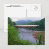 West River Covered Bridge Dummerston VT Briefkaart (Voorkant / Achterkant)