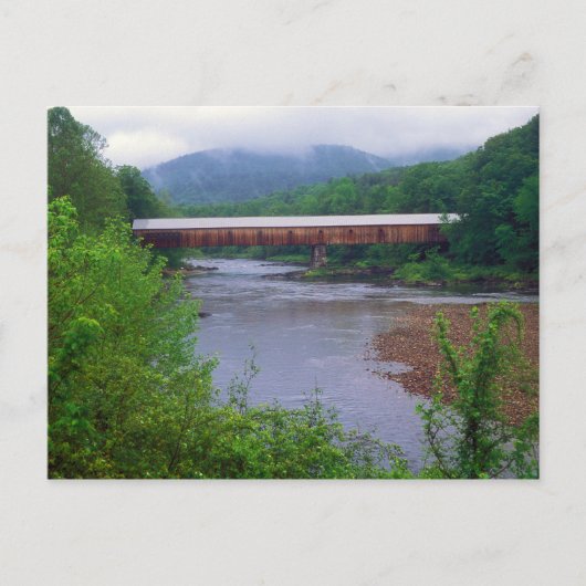 West River Covered Bridge Dummerston VT Briefkaart (Voorkant)