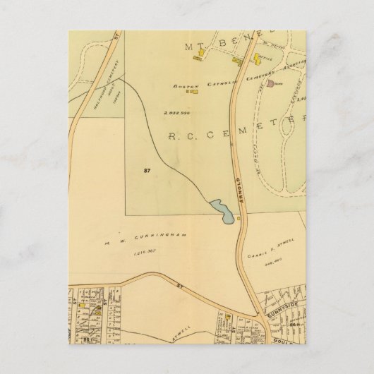 West Roxbury, Massachusetts 3 Briefkaart (Voorkant)