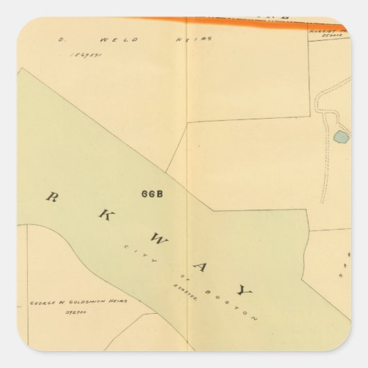 West Roxbury, Massachusetts 4 Vierkante Sticker (Voorkant)