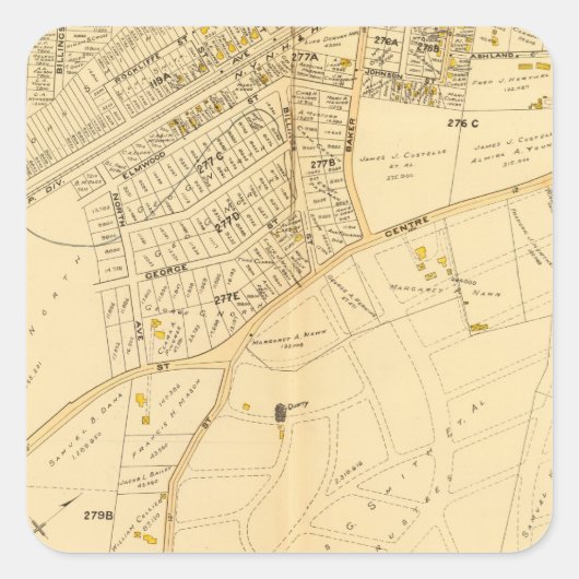 West Roxbury, Massachusetts 9 Vierkante Sticker (Voorkant)