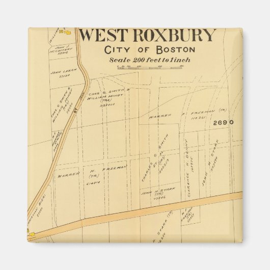 West Roxbury, Massachusetts Magneet (Voorkant)