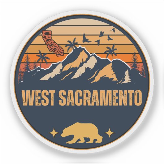 West-Sacramento, Californië Sticker (Voorkant)