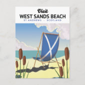 West Sands Beach, St Andrews Scotland Briefkaart (Voorkant)