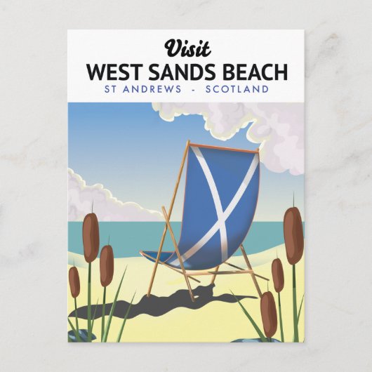 West Sands Beach, St Andrews Scotland Briefkaart (Voorkant)
