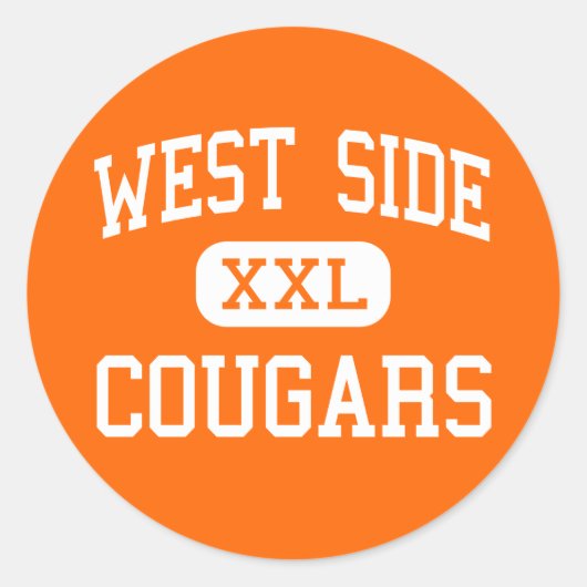 West Side - Cougars - Middelbare school - Gary Ind Ronde Sticker (Voorkant)