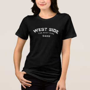 WEST SIDE De Beste Kant Oahu Kaart Tri-Blend Shirt
