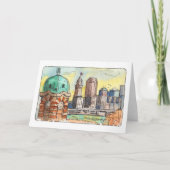 West Side Market Tower - Cleveland Folded Card Kaart (Voorkant)