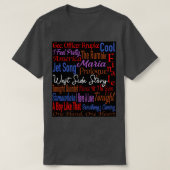 West Side Song Titels T-shirt (Design voorkant)
