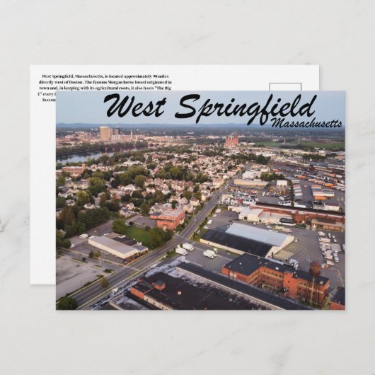 West Springifled Massachusetts Briefkaart (Voorkant / Achterkant)