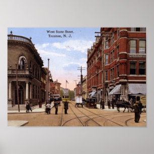 West State St., Trenton NJ 1915  Poster
