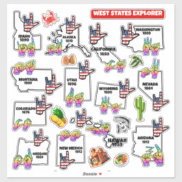 West States Explorer — Educatieve Sticker