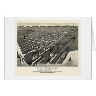 West Superior, WI Panoramic Map - 1887