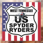 West Tennessee-hoofdstuk - Decal vlag & logo (Vel 2)
