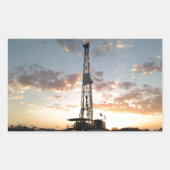 West Texas Drilling Rig Rechthoekige Sticker (Voorkant)