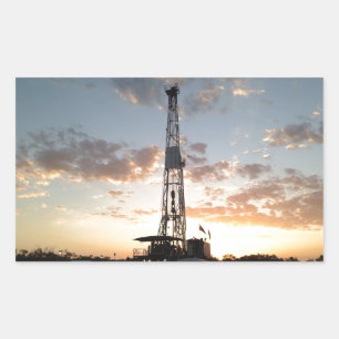 West Texas Drilling Rig Rechthoekige Sticker