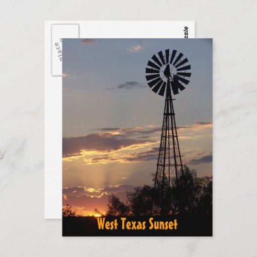 West Texas Sunset Briefkaart (Voorkant / Achterkant)