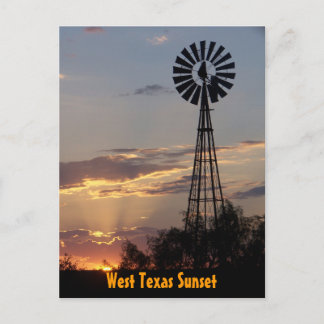 West Texas Sunset Briefkaart