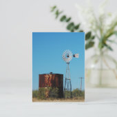 West Texas Windmill en Water Tank Briefkaart (Staand voorkant)