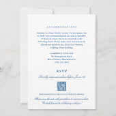 West Tisbury MA All-in-One Blue QR Code Wedding Kaart (Achterkant)