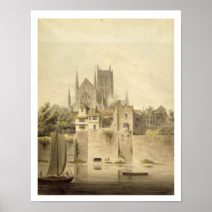 West Uitzicht van de kathedraal van Worcester, 179 Poster