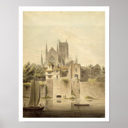 West Uitzicht van de kathedraal van Worcester, 179 Poster (Voorkant)