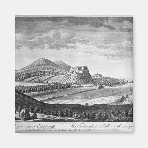 West-Uitzicht van de stad Edinburgh, 1753 Magneet