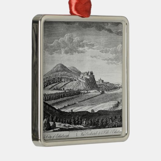 West-Uitzicht van de stad Edinburgh, 1753 Metalen Ornament (Rechts)