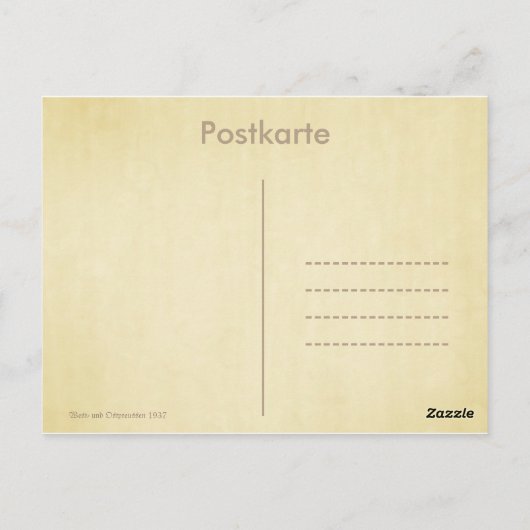 West- und Ostpreussen 1937 Briefkaart (Achterkant)