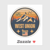 West Union, Iowa Sticker (Vel)