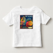 West Valencia Apple Crate LabelWatsonville, CA Kinder Shirts (Voorkant)