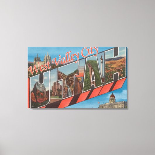West Valley City, Utah - Grote letterscènes Canvas Afdruk (Voorkant)