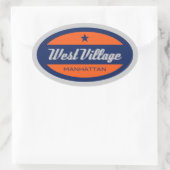 West Village Ovale Sticker (Tas)