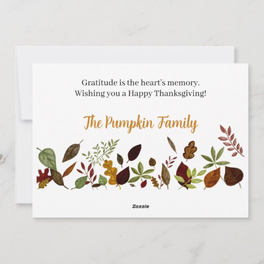 West Virgina Herfst Foliage Thanksgiving Card Feestdagenkaart (Achterkant)