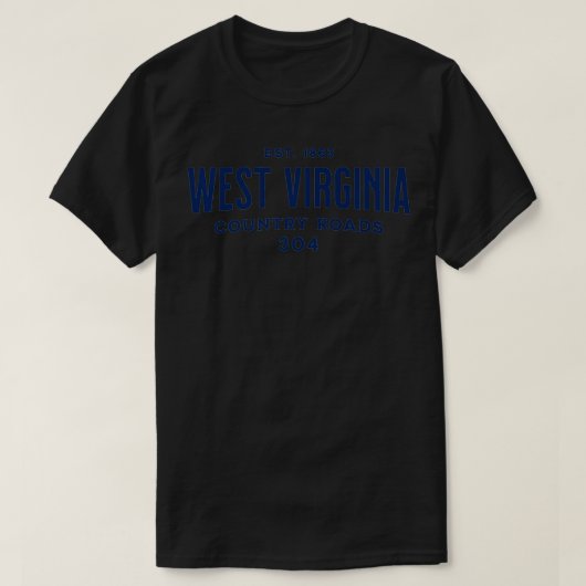West-Virginia 304 Land Road T-shirt (Design voorkant)