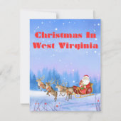 West Virginia aanpasbare kerstkaart (Voorkant)
