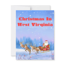 West Virginia aanpasbare kerstkaart