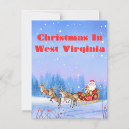 West Virginia aanpasbare kerstkaart