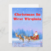 West Virginia aanpasbare kerstkaart (Voorkant / Achterkant)