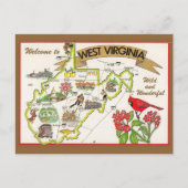 West Virginia Antieke Geïllustreerde Briefkaart (Voorkant)