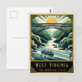 West Virginia | Art. Deco Briefkaart (Voorkant / Achterkant)