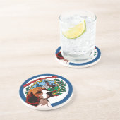 West Virginia Beagle Zandsteen Onderzetter (Zijkant)