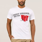 West Virginia Beer Pong T-Shirt (Voorkant)