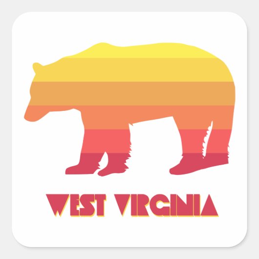 West Virginia Beer Vierkante Sticker (Voorkant)