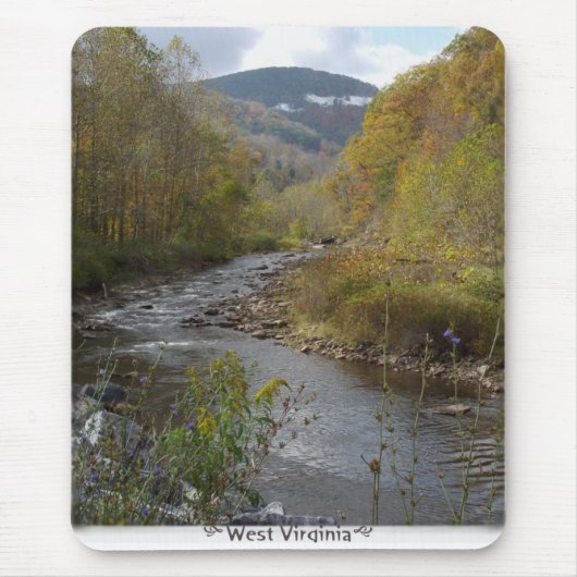 West Virginia bergkreek Mousepad Muismat (Voorkant)