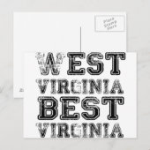 West Virginia Best Virginia Briefkaart (Voorkant / Achterkant)