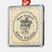 West Virginia Biker  Metalen Ornament (Links)