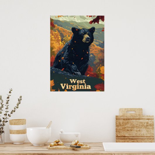 West Virginia Black Beer Poster (Keuken)